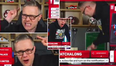 Mark Goldbridge trashes studio and launches into X-rated rant during Man Utd defeat to Crystal Palace