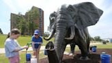'Show some love' — Tembo, Windsor's bronze elephant, takes annual bath