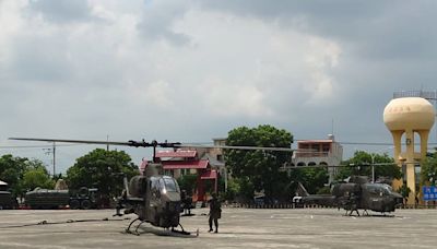 漢光演習台南登場 直升機油彈整補過程流暢