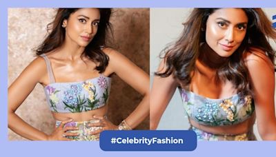 Shriya Saran glows in the most fabulous floral crop and skirt outfit