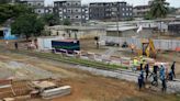 Cette photo ne montre pas les voitures du nouveau métro d'Abidjan