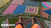 Glastonbury Festival as seen from the sky