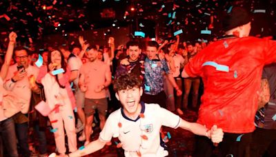 England fever grips Manchester as fanzone descends into chaos after Euro victory