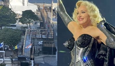 Madonna en Brasil: se construye un sorprendente puente que conecta el escenario con el hotel en donde se hospeda la cantante