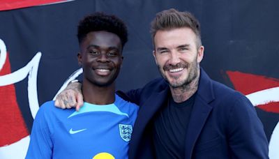 David Beckham has eight-word message for Arsenal and England ace Bukayo Saka