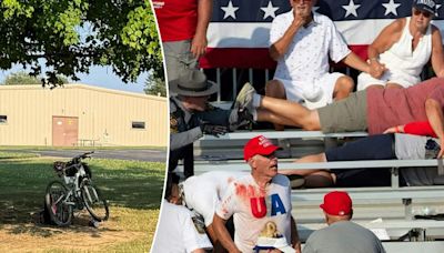 Eerie photo of Trump shooter's bike left at rally site as expert questions why 'flying squad' wasn't mobilized