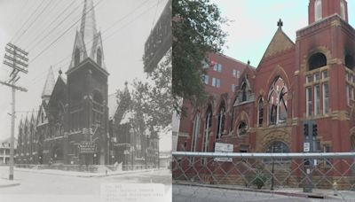 Historic photos show First Baptist Dallas sanctuary in all its glory after fire burns 130 years of history