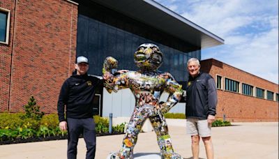 Kirk Ferentz themed Herky statue unveiled outside team practice facility