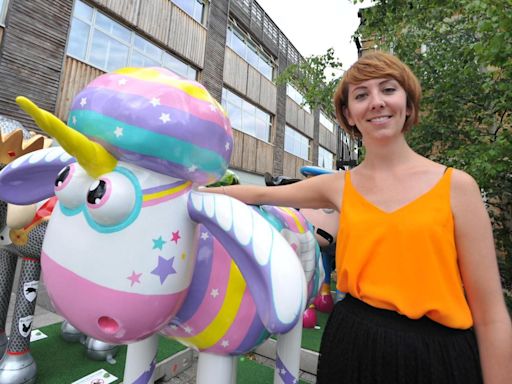 Taunton artist Emily Golden created a Shaun the Sheep sculpture