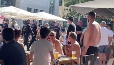 Watch as England fans chant ‘we want our ball back’ after Germans confiscate it