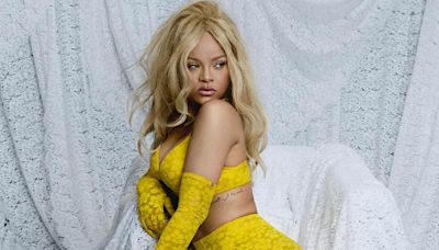 Rihanna is a blonde bombshell in sexy Savage x Fenty lingerie shoot