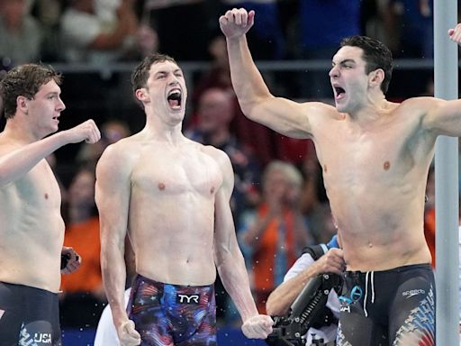 Men earn gold in 4x100m freestyle relay, Nadal/Alcaraz advance and more from the Paris Games