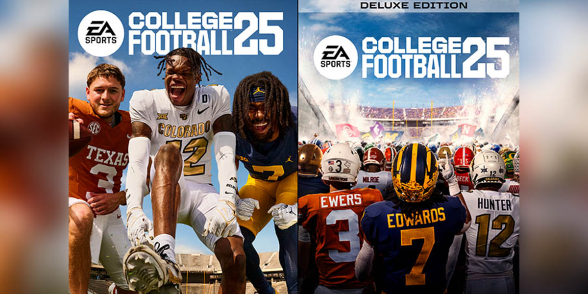 EA Sports College Football 25 comes out on July 19. Edwards, Ewers, Hunter are on standard cover