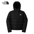 【The North Face 官方旗艦】北面女款黑色DWR防潑水保暖連帽羽絨外套｜8DMNJK3 550蓬鬆度