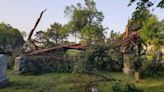 Newton cemetery littered with tree debris, limb pick up on Wednesday