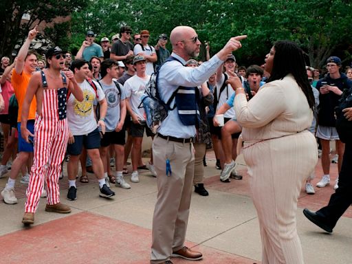 'Racist' actions from counterprotesters at University of Mississippi prompt investigation