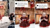 Man has to hide in Christmas photo shoot when ‘Daddy’s girl’ refuses to leave his side