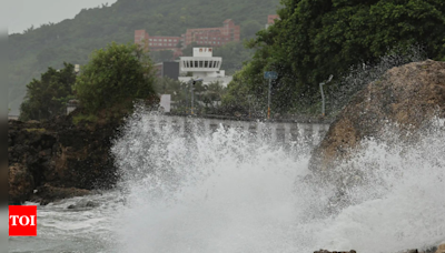 Typhoon Krathon heads towards Taiwan's populated west coast, storm surge warning issued - Times of India