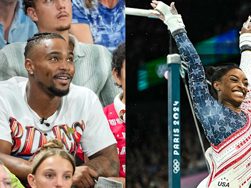Jonathan Owens cheers on Simone Biles as Team USA wins Olympic gold in team final