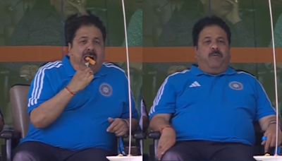 Funny Video: Embarrassed Rajeev Shukla Keeps Fork Down After Getting Caught Eating Fruit On Live TV