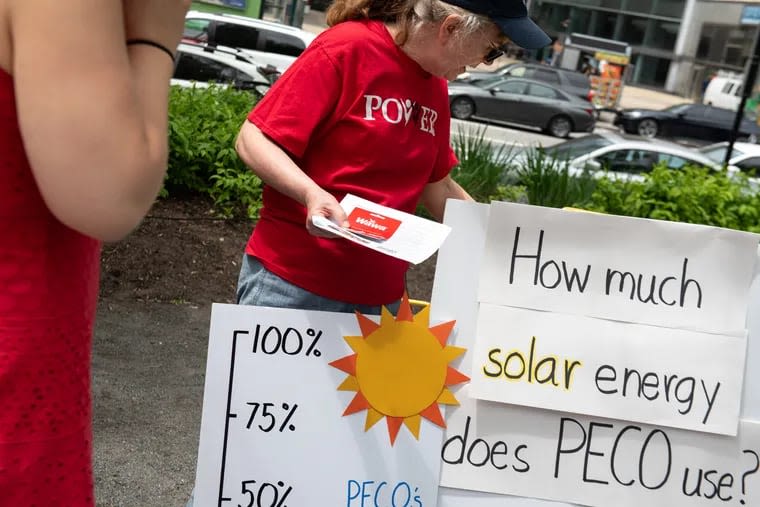 Environmentalists battle to get Peco to increase its use of green energy, but the oil industry calls it a job killer