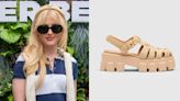 Kathryn Newton Celebrates Summer in Prada Crochet Cage Sandals at Wimbledon 2024