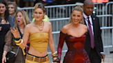 Blake Lively Channels The Femme Fatale Version Of Deadpool Alongside BFF Gigi Hadid At Movie Premiere