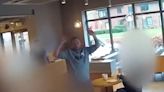 Armed police storm Starbucks to arrest knife man drinking coffee