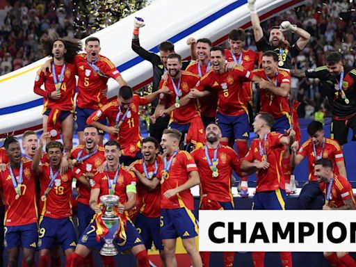 Euro 2024 video: Spain lift Euro 2024 trophy