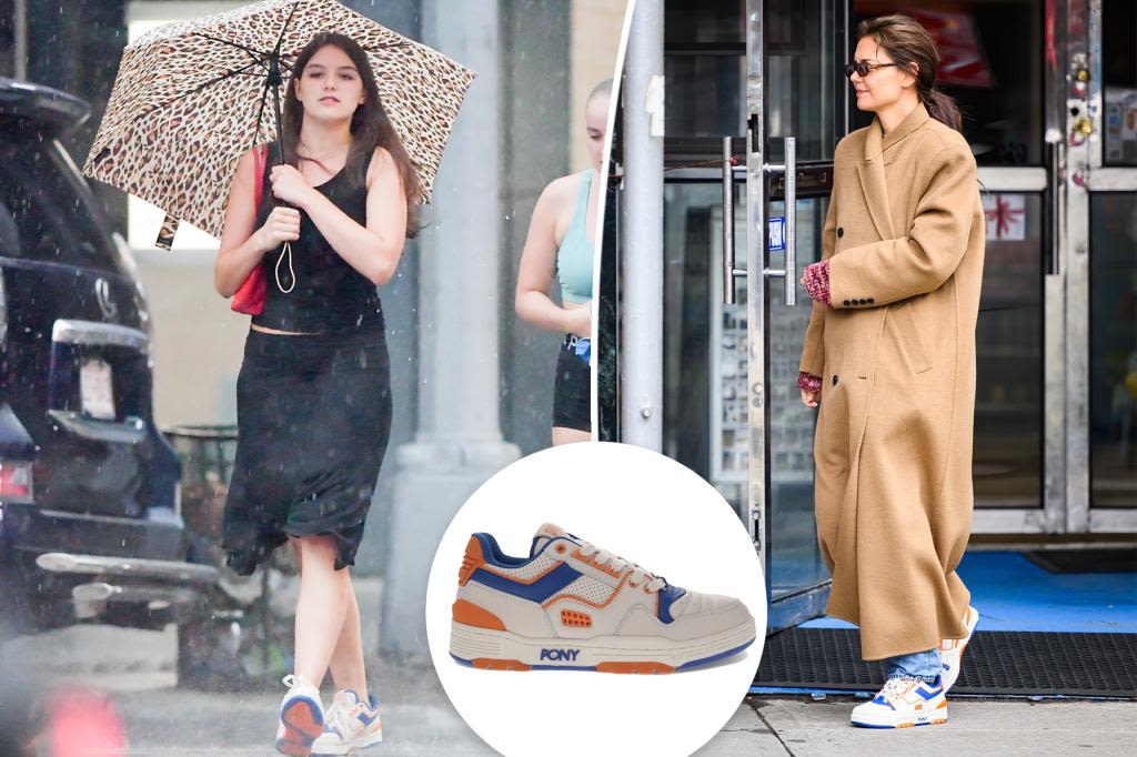 Suri Cruise steps out in mom Katie Holmes’ vintage-style sneakers