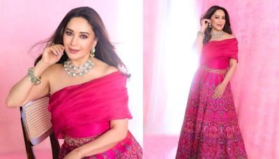 BRB, Taking Notes From Madhuri Dixit On How To Ace Crop Top With Embellished Skirt - News18