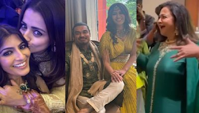 Inside Varalaxmi Sarathkumar's Mehendi-Sangeet Ceremony: Trisha Krishnan clicks pics with bride-to-be; Raadhika Sarathkumar sets dance floor on fire