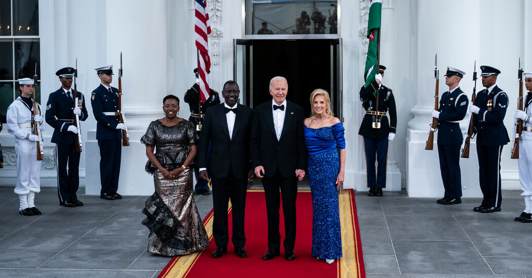 At the Kenya State Dinner, Jill Biden Is True Blue