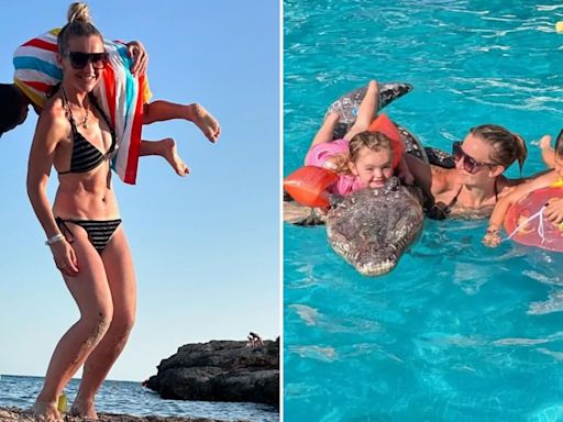 Helen Skelton shows off her rock hard abs in bikini as she shares beach pics