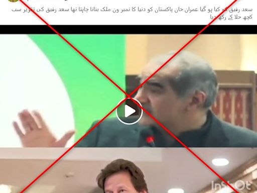 Facebook posts target Pakistan politician with edited video 'praising' rival Imran Khan