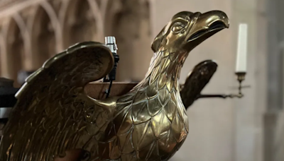 Man arrested over church brass eagle theft