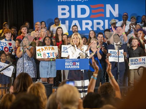 Jill Biden says she's 'all in' on husband's reelection as he insists anew he won't leave the race