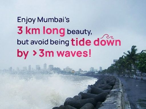 Mumbai police urges caution near Marine Drive with clever post amid heavy rainfall