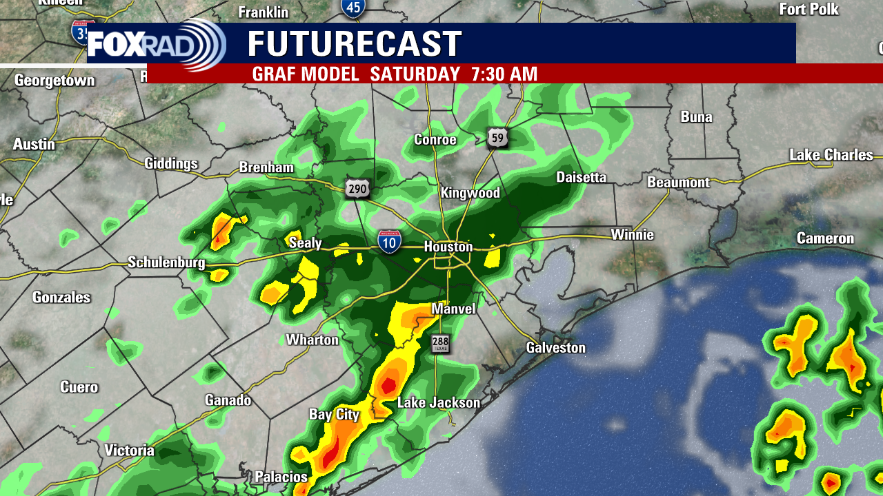 The rain will remain for at least one more day in the Houston-area!