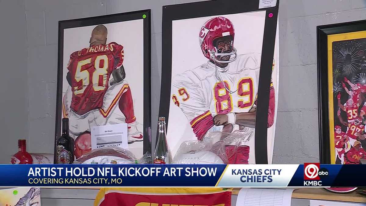 Kansas City artist, Chiefs security guard showcasing NFL-themed art in new exhibit