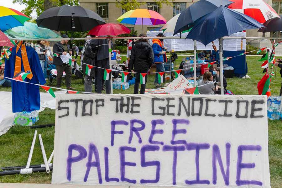 ‘Stop funding genocide’: Boise protesters call for ceasefire in Gaza, set up encampment - East Idaho News