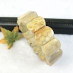 [Disk水晶][寧和高雅]優質夢幻粉彩菊花石手排珠手鍊HZ-40(15x21x8mm14片67克約17公分)