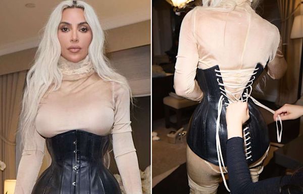 Kim Kardashian's Waist-Snatching 2024 Met Gala Corset Sparked Controversy. 2 Days Later, She Did It Again