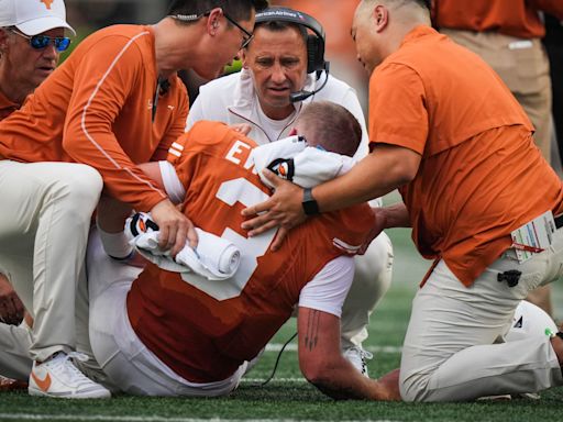 Quinn Ewers injury update: Texas QB 'day-to-day' after oblique strain ahead of ULM game