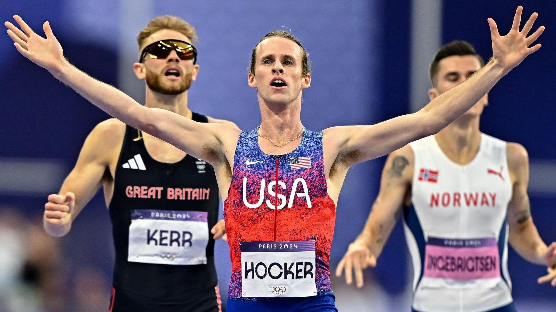 GB's Kerr takes 1500m silver as Hocker claims shock gold