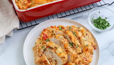 Smothered Queso Chicken Bake Recipe