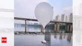 North Korea's trash-filled balloons disrupt flights in Seoul, ignite rooftop fire - Times of India