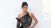 Kylie Jenner Goes Full Glam in Sheer Gown With Thigh-High Slit