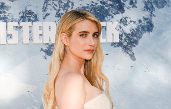 Emma Roberts Goes Strapless in Draped Linen Dress at Montblanc’s 100 Years of Meiserstuck Celebration
