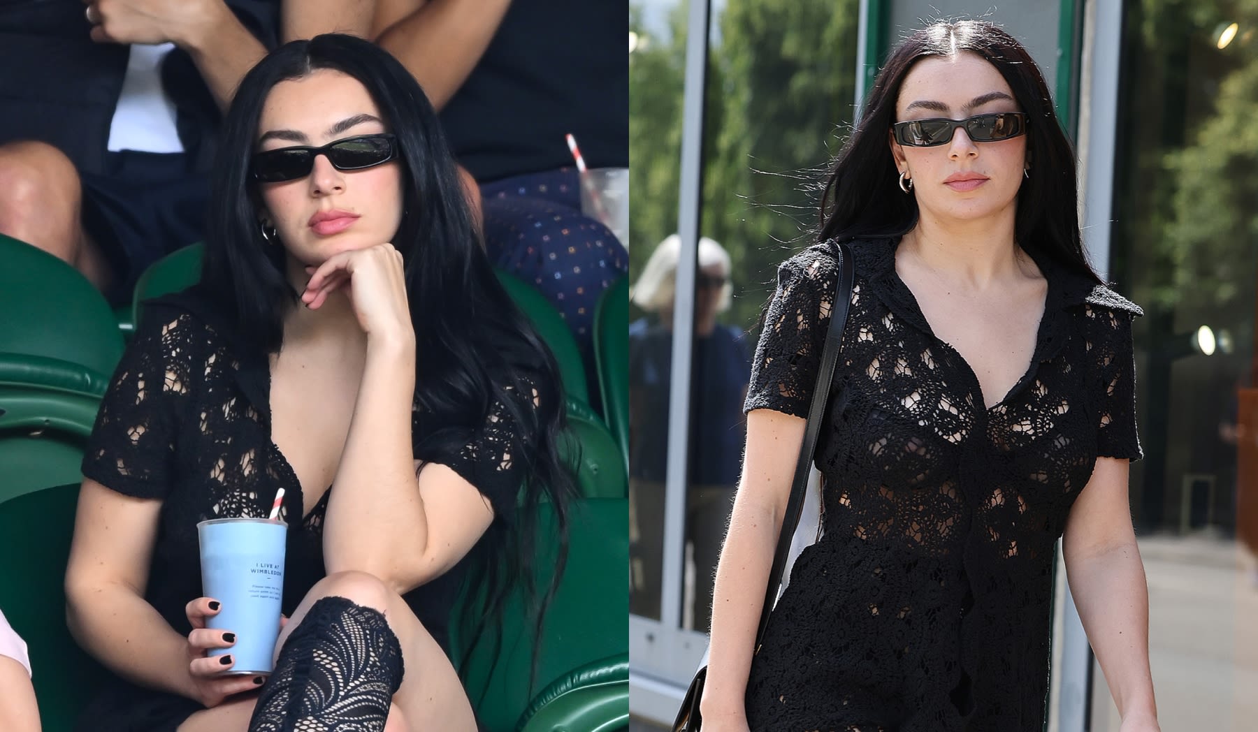 Charli XCX Makes the Case for Crochet in Sheer Little Black Dress for 2024 Wimbledon